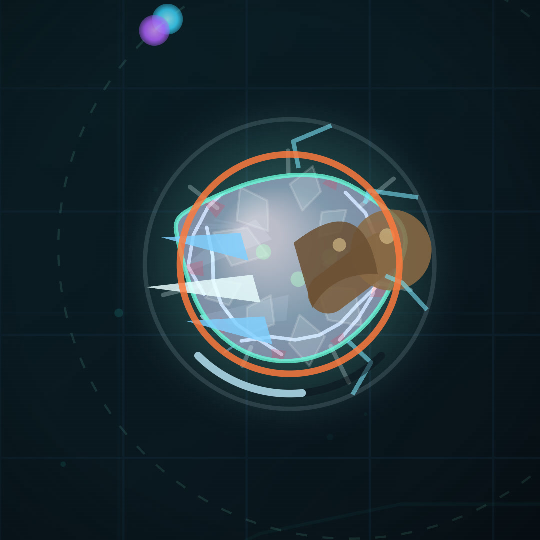 ENGULF: the evolved blob wearing wings, crystals, a fist and lightning